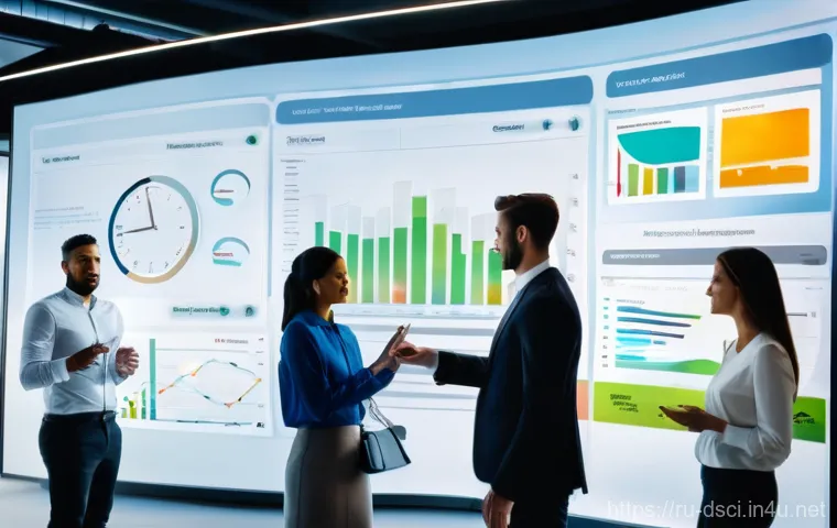 데이터과학과 비즈니스 인텔리전스의 연관성 - **Prompt:** A confident business leader, male or female, mid-career, with a determined expression, s...