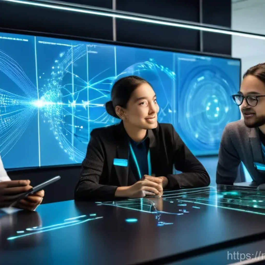 데이터과학 이직 준비 - **Prompt:** A diverse group of four to five young adult data scientists (male and female, various et...