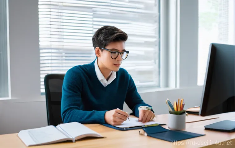 데이터과학자 포트폴리오 사례 - **Prompt 1: The Artisan of Data Insight**
    "A highly focused young adult data scientist, dressed ...