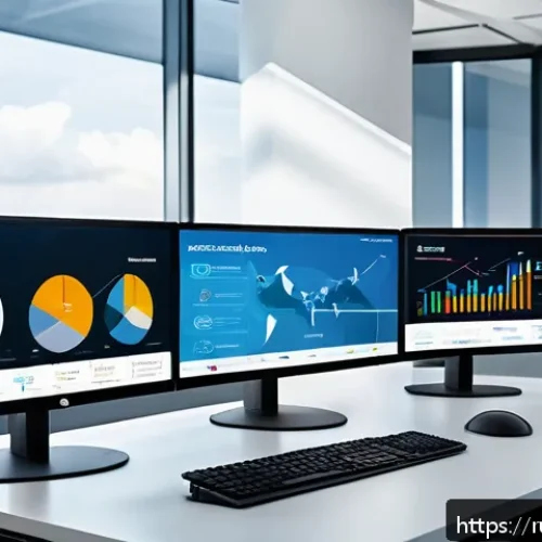 Home 31 데이터과학자를 위한 실무 도구 - A modern cloud data analytics workspace showing multiple screens with scalable dashboards and real-t...
